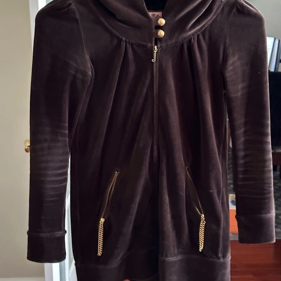 Vintage Y2K Juicy Couture Small Velour Zip Up Hoodie Jacket Small - Picture 5 of 9